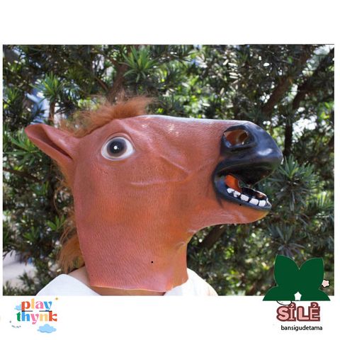 Mặt Nạ Ngựa Cosplay Halloween - Phụ Kiện Hóa Trang Silicone Độc Đáo Cho Bữa Tiệc và Lễ Hội
