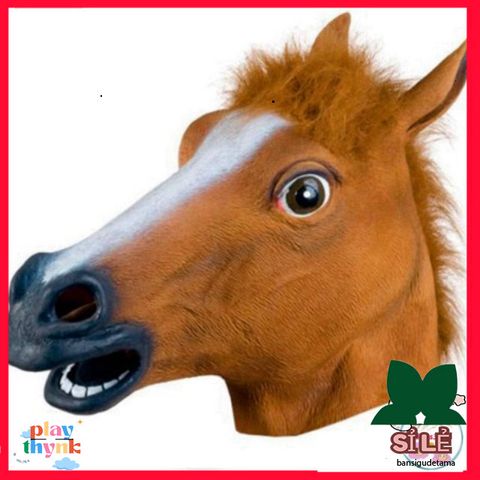 Mặt Nạ Ngựa Hóa Trang Độc Đáo - Phụ Kiện Halloween & Quay Video TikTok - Chất Liệu Latex Thoải Mái, Hình Dáng Bắt Mắt