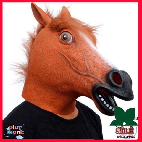 Mặt Nạ Ngựa Hóa Trang Độc Đáo - Phụ Kiện Halloween & Quay Video TikTok - Chất Liệu Latex Thoải Mái, Hình Dáng Bắt Mắt