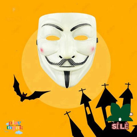 Mặt Nạ V for Vendetta - Mặt Nạ Guy Fawkes Halloween Cho Tiệc Hóa Trang Độc Đáo - Phụ Kiện Thời Trang Người Lớn