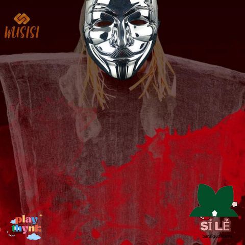 Mặt nạ Guy Fawkes V for Vendetta - Phụ kiện Halloween Nhựa Trắng Đen cho Trang Phục & Biểu Diễn COS