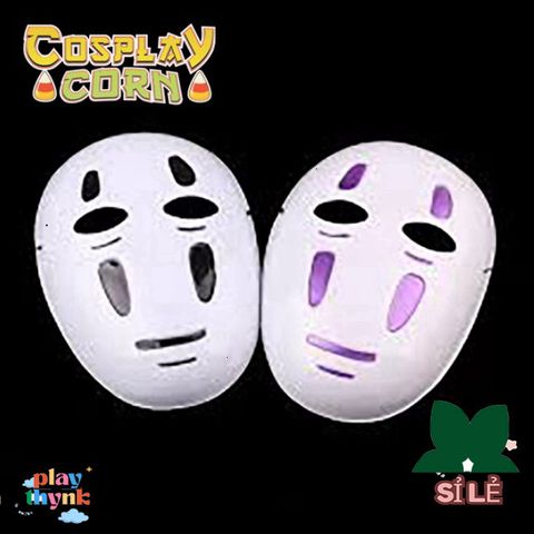 Mặt Nạ Hóa Trang Anime Vô Diện - Halloween Cosplay Đen Tím - Phụ Kiện Thời Trang Corn Cosplay