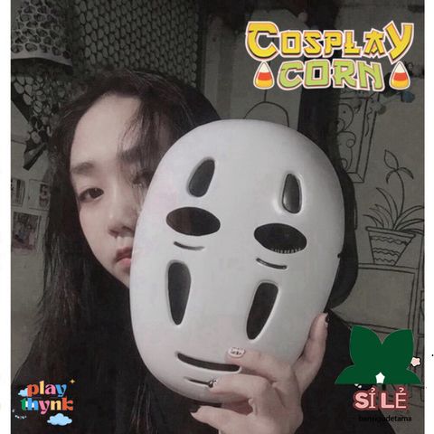 Mặt Nạ Hóa Trang Anime Vô Diện - Halloween Cosplay Đen Tím - Phụ Kiện Thời Trang Corn Cosplay
