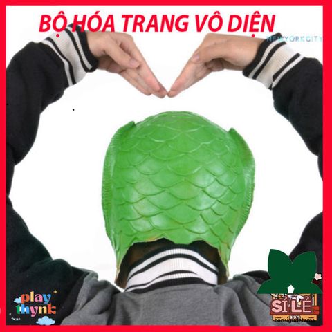 Mặt Nạ Silicon Cá Ếch Xanh Dành Cho Người Lớn - Phụ Kiện Cosplay Hóa Trang Vui Vẻ Cho Tiệc Tùng và Halloween