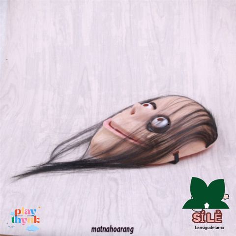 Mặt Nạ Ma Quái MOMO - Halloween Kinh Dị Với Tóc Giả Cao Su - Đồ Hóa Trang Đáng Sợ Cho Tiệc Hóa Trang