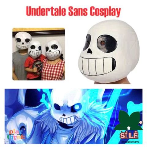 Khẩu Trang Màu Xanh Sans Game Undertale - Mặt Nạ Hóa Trang Halloween Chất Lượng Cao Cho Gamer và Sự Kiện Cosplay