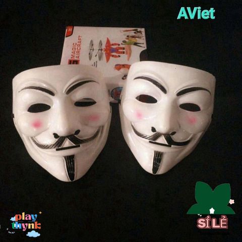 Mặt Nạ V Mask Hóa Trang Độc Đáo - Phụ Kiện Tiệc Masquerade, Halloween, Cuộc Biểu Tình, Kích Thích Sự Chú Ý