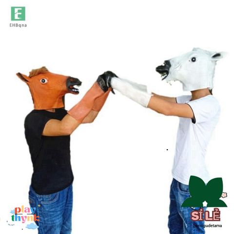Mặt Nạ Ngựa Khủng Bố Tự Làm - Phụ Kiện Halloween Độc Đáo, Vẻ Đẹp Kỳ Dị cho Các Bữa Tiệc và Trang Trí Fandom