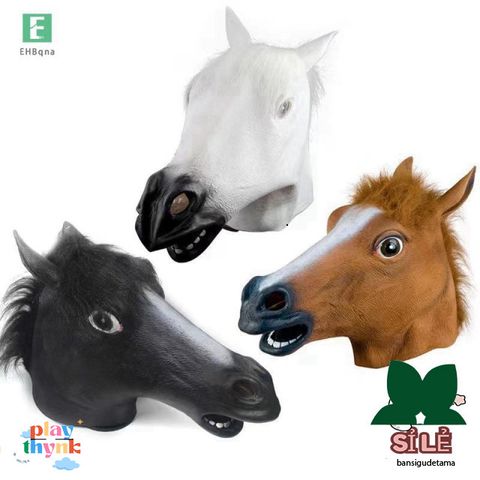 Mặt Nạ Ngựa Khủng Bố Tự Làm - Phụ Kiện Halloween Độc Đáo, Vẻ Đẹp Kỳ Dị cho Các Bữa Tiệc và Trang Trí Fandom