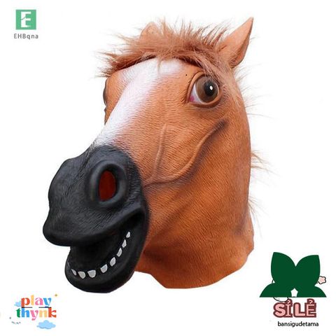 Mặt Nạ Ngựa Khủng Bố Tự Làm - Phụ Kiện Halloween Độc Đáo, Vẻ Đẹp Kỳ Dị cho Các Bữa Tiệc và Trang Trí Fandom