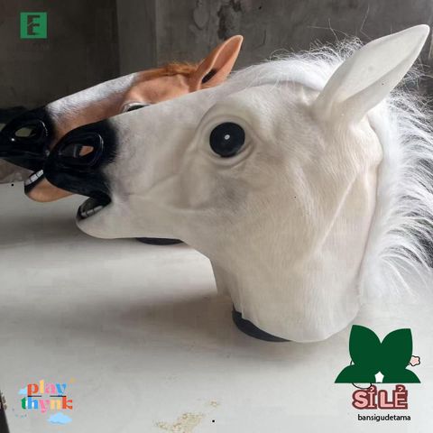 Mặt Nạ Ngựa Khủng Bố Tự Làm - Phụ Kiện Halloween Độc Đáo, Vẻ Đẹp Kỳ Dị cho Các Bữa Tiệc và Trang Trí Fandom