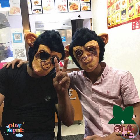Mặt Nạ Khỉ Halloween - Mặt Nạ Hóa Trang Đột Kích Thời Thượng, Thích Hợp Quay Video TikTok và Sự Kiện Hóa Trang