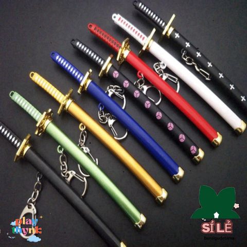 Móc Khóa Kiếm Zoro Law One Piece 16cm - Mô Hình Katana Hợp Kim Không Gỉ, Quà Tặng Fan Anime Thoải Mái và An Toàn