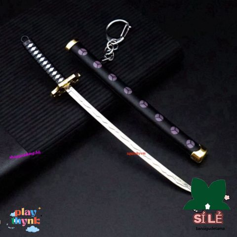 Móc Khóa Kiếm Katana Zoro One Piece - Mô Hình Anime Độc Đáo, Kim Loại Tổng Hợp, Quà Tặng Sưu Tập 16cm