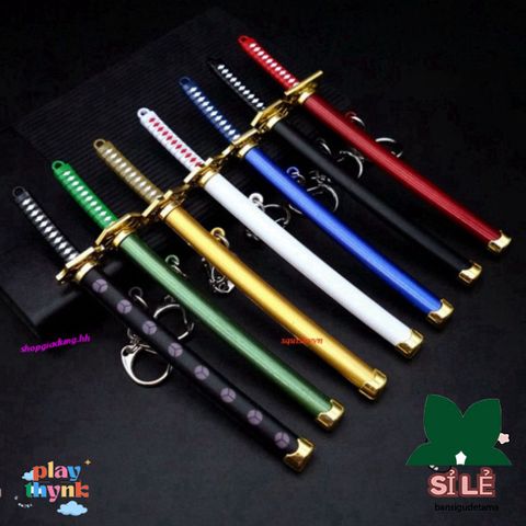 Móc Khóa Kiếm Katana Zoro One Piece - Mô Hình Anime Độc Đáo, Kim Loại Tổng Hợp, Quà Tặng Sưu Tập 16cm