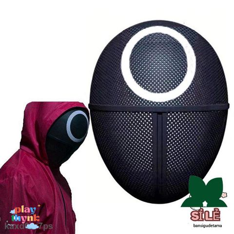 Mặt Nạ Squid Game Hình Tam Giác - Khẩu Trang Trò Chơi Con Mực An Toàn Cho Trẻ Em, Bảo Vệ Toàn Diện Khuôn Mặt