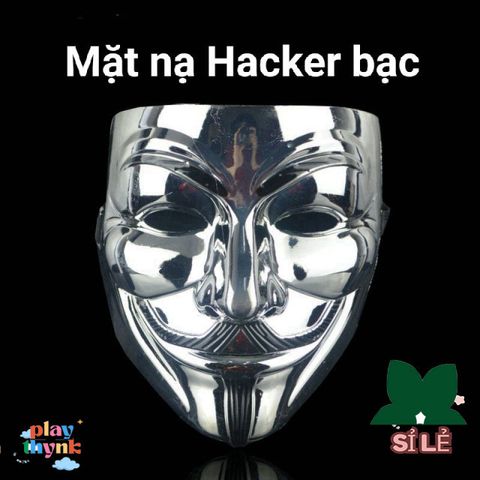 Mặt Nạ Hacker Anonymous Trắng - Phụ Kiện Thời Trang Độc Đáo Biểu Tượng Vendetta, Chất Liệu Nhựa Dẻo, Kích Thước 20x15x10cm