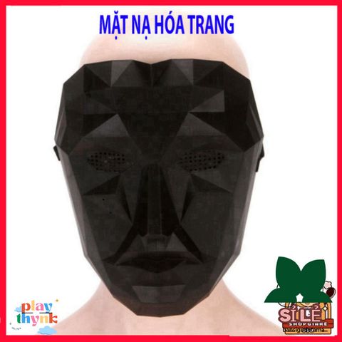 Mặt nạ Cosplay Squid Game - Mặt nạ Halloween Hình Tam Giác Vui Nhộn - Phụ Kiện Thời Trang Thú Vị
