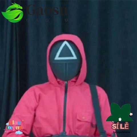 Mặt Nạ Cosplay Squid Game Hình Vuông & Tam Giác - Đạo Cụ Halloween Dành Cho Nam & Nữ, Thời Trang Nhập Vai độc đáo