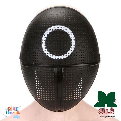 Mặt Nạ Cosplay Squid Game Hình Vuông & Tam Giác - Đạo Cụ Halloween Dành Cho Nam & Nữ, Thời Trang Nhập Vai độc đáo