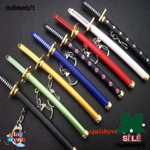 Móc Khóa Kiếm Katana Kim Loại Zoro One Piece 15.5cm Chống Gỉ - Quà Tặng Độc Đáo Cho Fan Anime