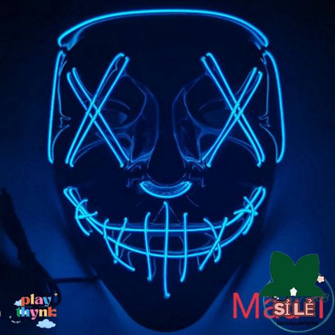 Mặt Nạ LED Phát Quang Halloween - Mặt Nạ Hacker Thanh Trừng Độc Đáo Cho Tiệc Tùng, Cosplay và Lễ Hội