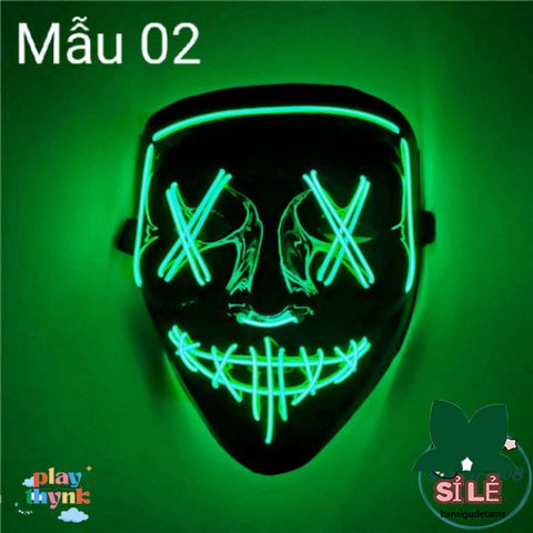 Mặt Nạ LED Phát Quang Halloween - Mặt Nạ Hacker Thanh Trừng Độc Đáo Cho Tiệc Tùng, Cosplay và Lễ Hội