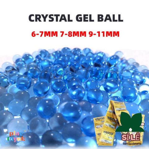 Bộ 15 Bóng Hydrogel Pha Lê Dành Cho Trẻ Em - Hạt Nở Chống Sốc, Đồ Chơi Nước An Toàn 6-7mm, 7-8mm, 9-11mm
