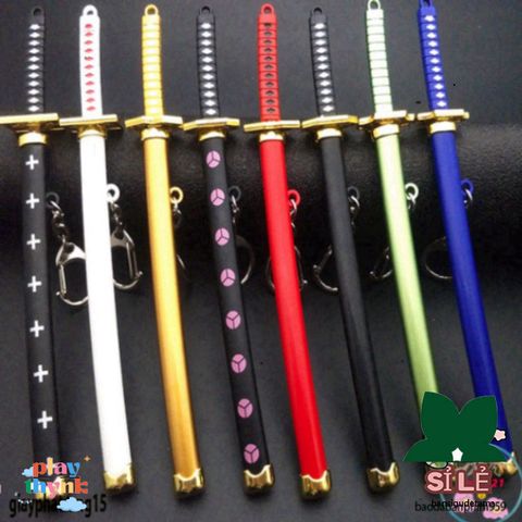 Móc Khóa Kiếm Katana Zoro Law One Piece - Phụ Kiện Anime Chống Gỉ 16cm - Quà Tặng Đẹp Cho Fan Văn Hóa Nhật Bản