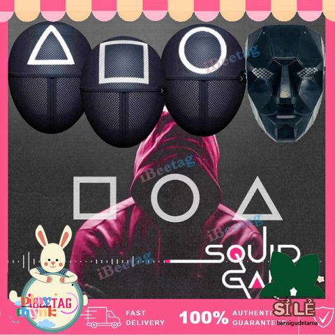 Mặt Nạ Cosplay Squid Game - Hình Độc Đáo Cho Halloween, Vòng Tròn, Vuông, Tam Giác, Phụ Kiện Thời Trang Cosplay