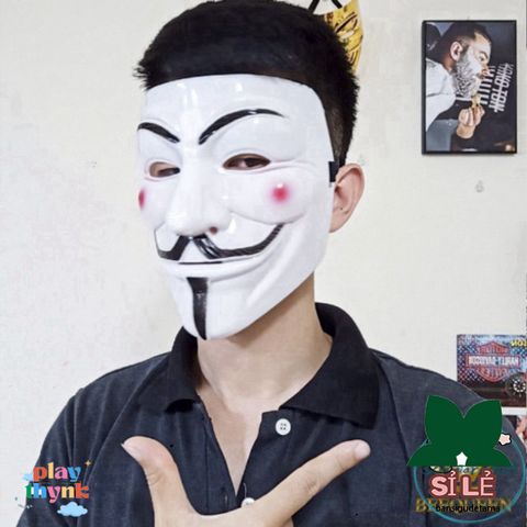 Mặt Nạ Hacker Độc Đáo - Biểu Tượng Anonymous Trang Trí Hóa Trang cho Trẻ Em - Phụ Kiện Thú Vị trong Tiệc Tùng và Lễ Hội