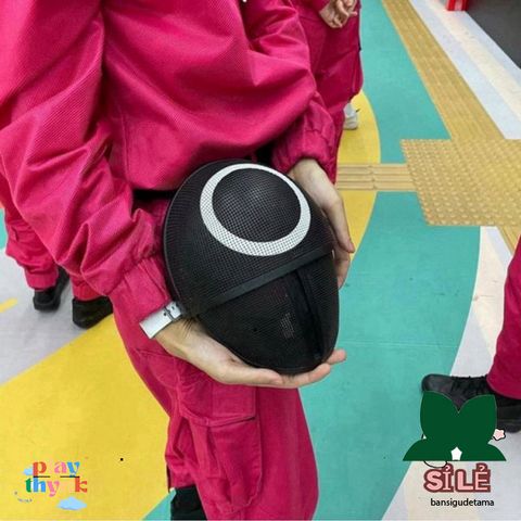 Mặt Nạ Cosplay Trò Chơi Con Mực - Mặt Nạ Hình Tam Giác & Vuông Cho Halloween và Tiệc Tùng, Quà Tặng Cho Fan Hâm Mộ
