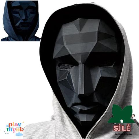 Mặt Nạ Cosplay Trò Chơi Con Mực - Mặt Nạ Hình Tam Giác & Vuông Cho Halloween và Tiệc Tùng, Quà Tặng Cho Fan Hâm Mộ