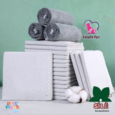 Tã Giấy Lót Chuồng Khử Mùi Cho Thú Cưng - Hoshi Pet Siêu Thấm Hút, Than Hoạt Tính, Nhiều Kích Cỡ XL, L, M, S