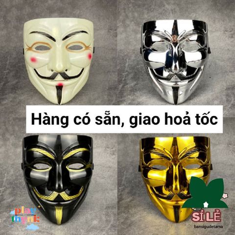 MẶT NẠ HACKER Anonymous - Phụ Kiện Hóa Trang Halloween & Lễ Hội Độc Đáo - Chất Liệu Nhựa Dẻo Bền Bỉ