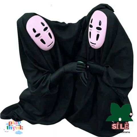Bộ trang phục hóa trang Vô Diện Spirited Away - Áo, mặt nạ, găng tay cho trẻ em và người lớn, cosplay phong cách độc đáo