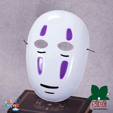 Mặt Nạ Hóa Trang Vô Diện - Cosplay Nhân Vật Huyền Bí Anime, Phụ Kiện Đen Tím Thời Trang Party