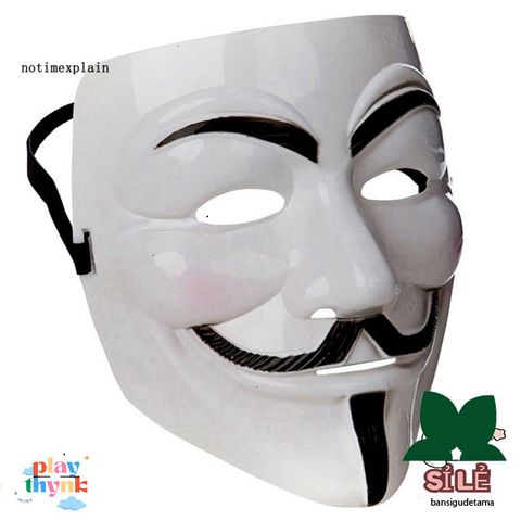 Mặt Nạ Halloween V for Vendetta - Đạo Cụ Cosplay Thú Vị, Phụ Kiện Thời Trang Cho Bữa Tiệc Halloween