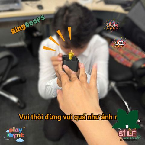 Hộp Nhẫn Ngón Giữa RingOoops - Quà Troll Hài Hước Trang Trí Bàn Làm Việc Độc Đáo, Gây Sốc và Thú Vị
