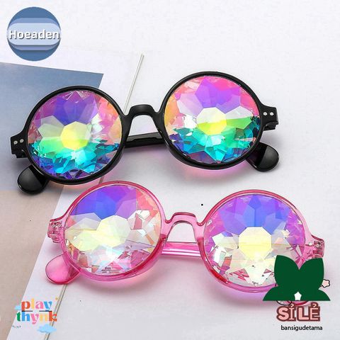 Kính Vạn Hoa Hooaden - Kính Mát Pha Lê Trong Suốt Thời Thượng, Phong Cách Tròn Unisex, Dành Cho Tất Cả Các Phái