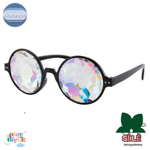 Kính Vạn Hoa Hooaden - Kính Mát Pha Lê Trong Suốt Thời Thượng, Phong Cách Tròn Unisex, Dành Cho Tất Cả Các Phái