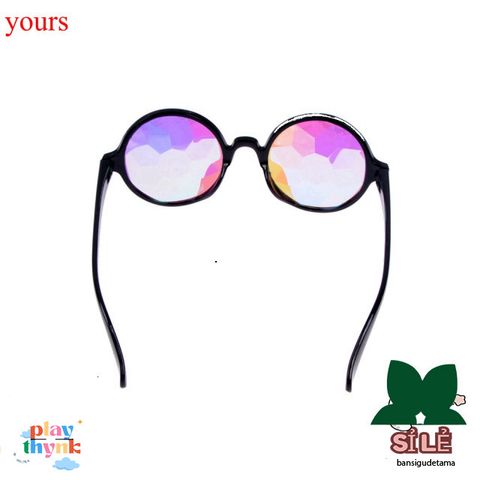 Kính Mát Vạn Hoa Đen/Hồng Trong Suốt - Kính Rave Pháo Hoa Cho Tiệc Halloween & Sự Kiện Âm Nhạc