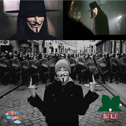 Mặt nạ Halloween V for Vendetta - Đạo cụ Cosplay Bí Ẩn cho Bữa Tiệc và Trang Trí Halloween