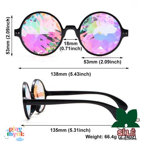 Kính Vạn Hoa MISUPS - Kính Mát Thời Trang Cầu Vồng Cho Bữa Tiệc Lễ Hội, Phong Cách Năng Đ động, Chất Lượng Cao