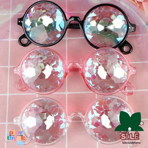 Kính Vạn Hoa Unisex Tròn - Kính Mát Độc Đáo Phong Cách Hàn Quốc, Chất Lượng Cao, Nhiều Màu Sắc