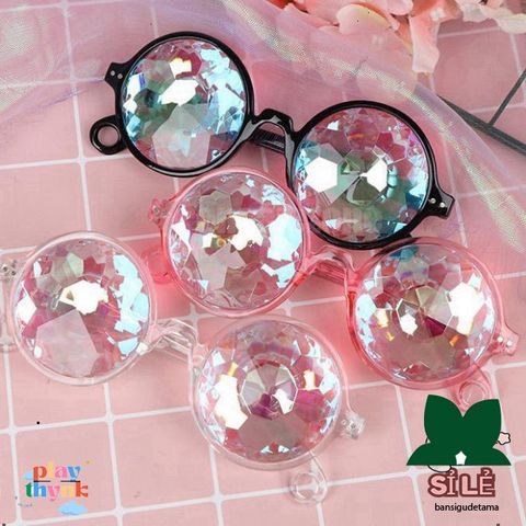 Kính Vạn Hoa Unisex Tròn - Kính Mát Độc Đáo Phong Cách Hàn Quốc, Chất Lượng Cao, Nhiều Màu Sắc