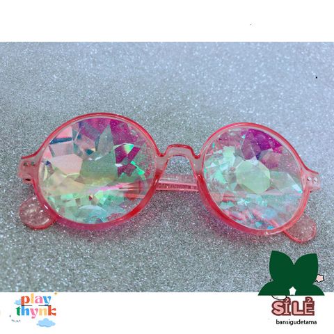 Kính Vạn Hoa Unisex Tròn - Kính Mát Độc Đáo Phong Cách Hàn Quốc, Chất Lượng Cao, Nhiều Màu Sắc