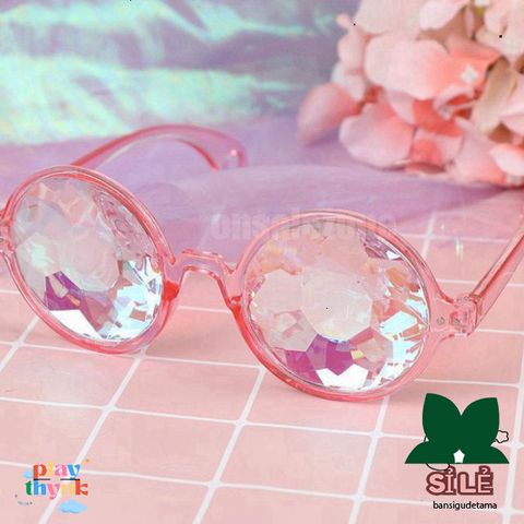 Kính Vạn Hoa Unisex Tròn - Kính Mát Độc Đáo Phong Cách Hàn Quốc, Chất Lượng Cao, Nhiều Màu Sắc