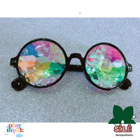 Kính Vạn Hoa Unisex Tròn - Kính Mát Độc Đáo Phong Cách Hàn Quốc, Chất Lượng Cao, Nhiều Màu Sắc