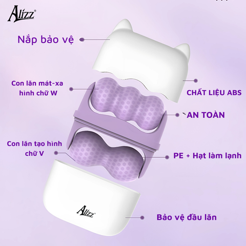 Con Lăn Đá Lạnh Massage Da Mặt Alizz AL 14402 - Chăm Sóc Da Mặt Hiệu Quả, Giảm Sưng, Làm Mát Da, Thư Giãn Tại Nhà